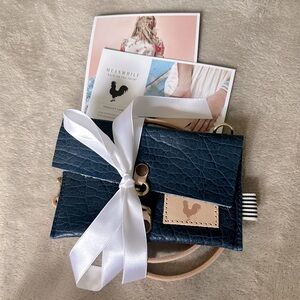 SOLD! Meanwhile Back on the Farm Blue Bison clutch/crossbody bag